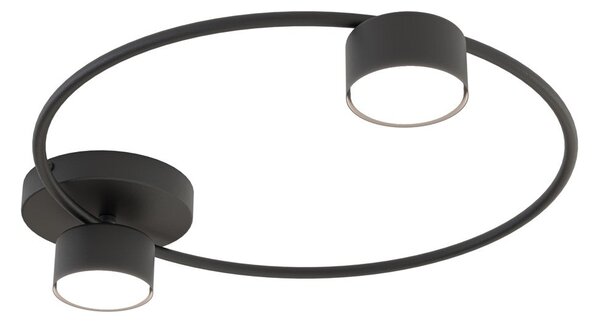Stropní svítidlo LUCIO 2 – černé, 2× GX53, šířka 48 cm