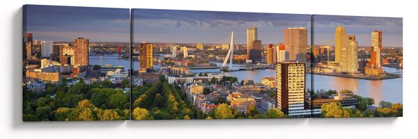 Obraz - Panorama Rotterdamu, Nizozemsko (170x50 cm)