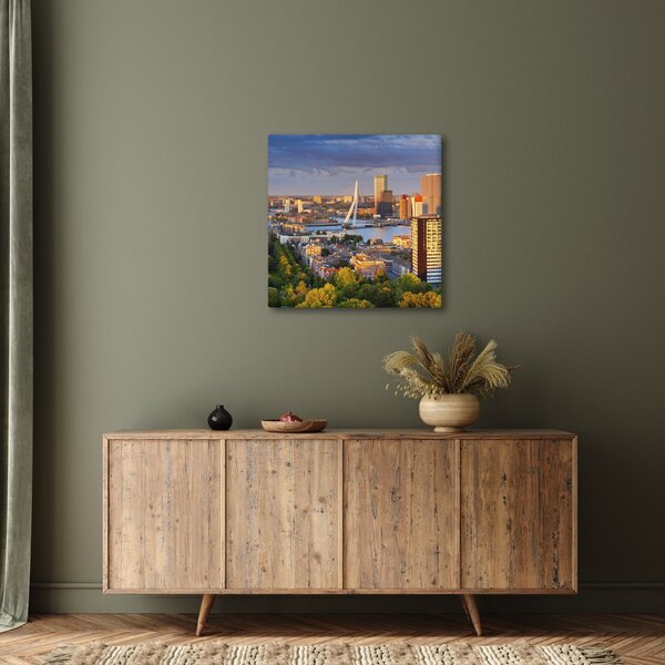 Obraz - Panorama Rotterdamu, Nizozemsko (30x30 cm)