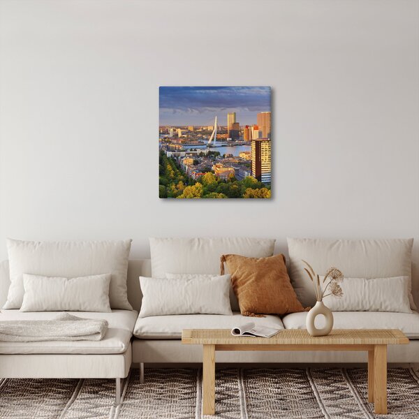 Obraz - Panorama Rotterdamu, Nizozemsko (30x30 cm)