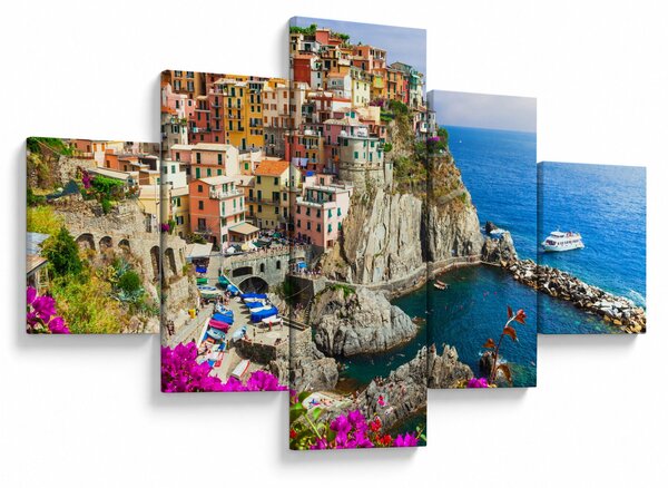 Obraz - Italská vesnička Manarola (125x70 cm)