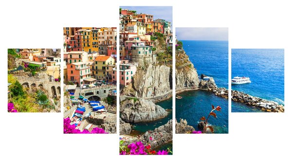 Obraz - Italská vesnička Manarola (125x70 cm)