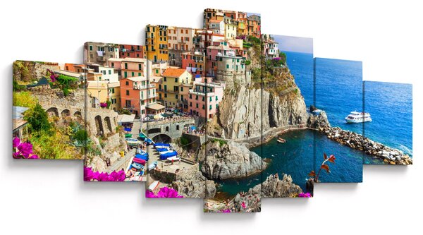 Obraz - Italská vesnička Manarola (210x100 cm)