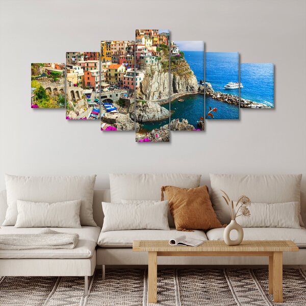 Obraz - Italská vesnička Manarola (210x100 cm)