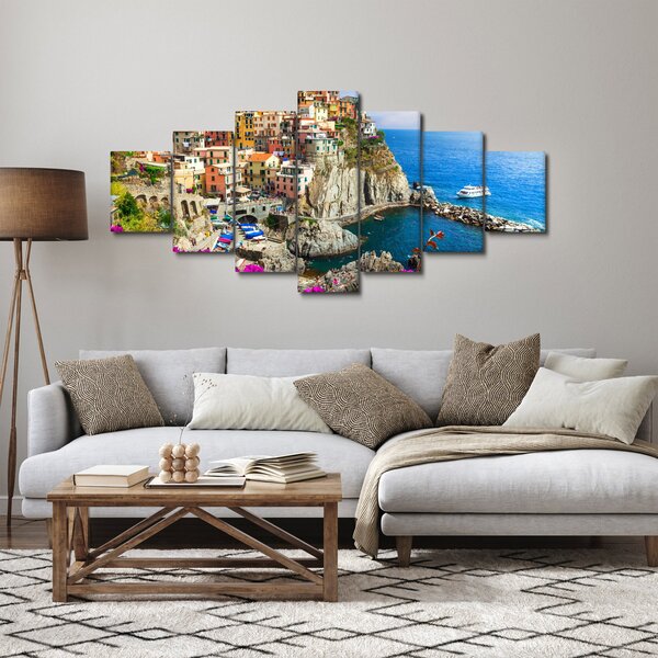 Obraz - Italská vesnička Manarola (210x100 cm)