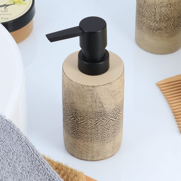 Dávkovač mýdla Klass Natural, kombinace barev/s černými prvky, 160 ml