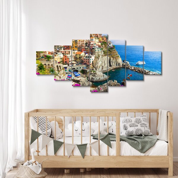Obraz - Italská vesnička Manarola (210x100 cm)