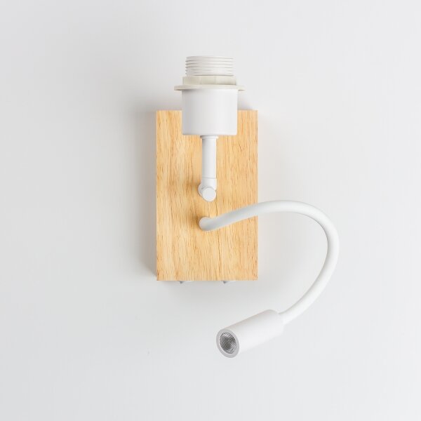 Brilagi - LED Nást. lampa NUBILA WOOD 1xE27/25W/230V + LED/3W dub/bílá/oranžová