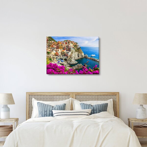 Obraz - Italská vesnička Manarola (70x50 cm)