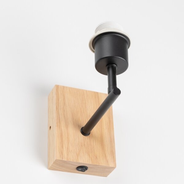 Brilagi - Nástěnná lampa NUBILA WOOD 1xE27/25W/230V dub/černá/oranžová