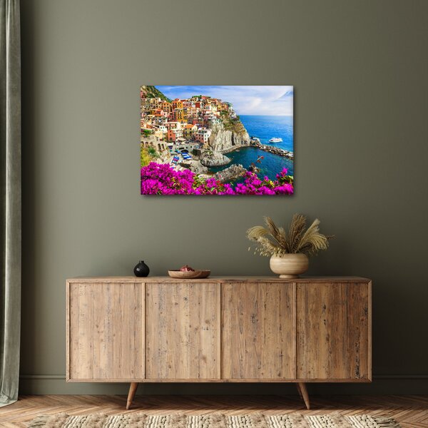 Obraz - Italská vesnička Manarola (70x50 cm)