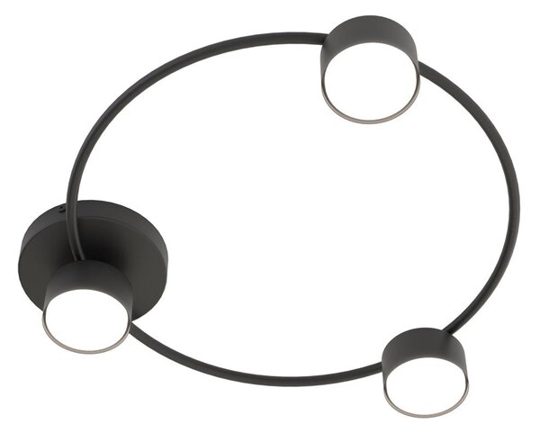 Stropní svítidlo LUCIO 3 – černé, 3× GX53, šířka 48 cm