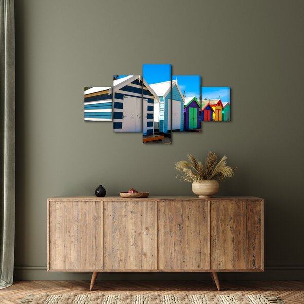 Obraz - Pláž Brighton, Melbourne, Austrálie (125x70 cm)