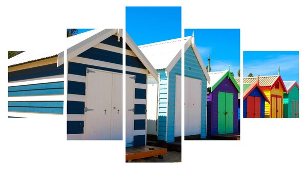 Obraz - Pláž Brighton, Melbourne, Austrálie (125x70 cm)