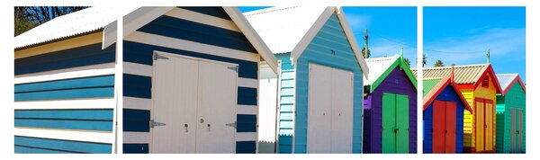 Obraz - Pláž Brighton, Melbourne, Austrálie (170x50 cm)
