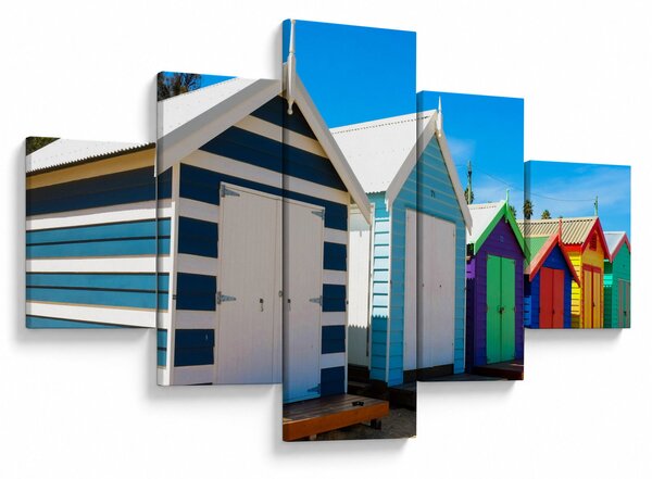 Obraz - Pláž Brighton, Melbourne, Austrálie (125x70 cm)