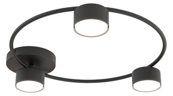 Stropní svítidlo LUCIO 3 – černé, 3× GX53, šířka 48 cm