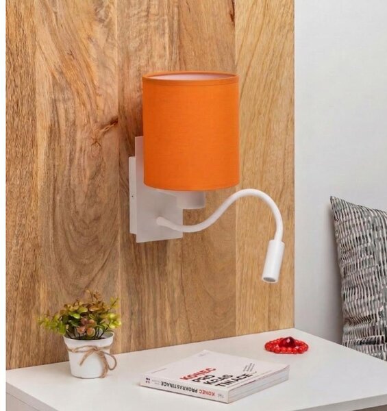Brilagi -LED Flexibilní nást. lampa NUBILA 1xE27/25W/230V + LED/3W bílá/oranžová