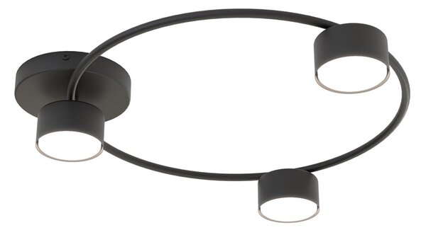 Stropní svítidlo LUCIO 3 – černé, 3× GX53, šířka 48 cm