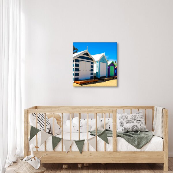 Obraz - Pláž Brighton, Melbourne, Austrálie (30x30 cm)