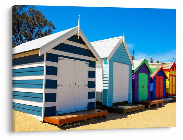 Obraz - Pláž Brighton, Melbourne, Austrálie (70x50 cm)