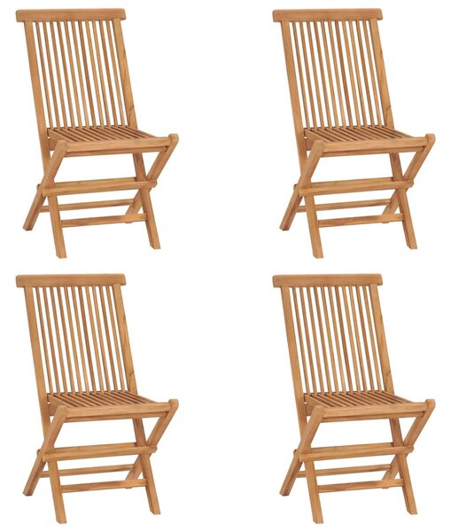 5dílný skládací zahradní jídelní set masivní teakové dřevo 3096571