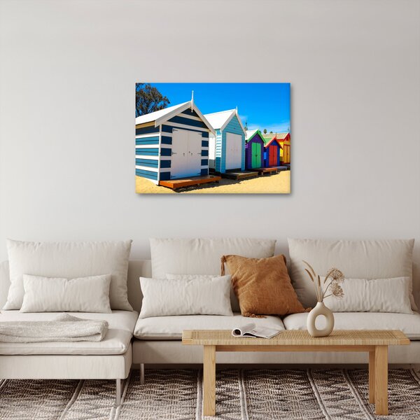 Obraz - Pláž Brighton, Melbourne, Austrálie (70x50 cm)