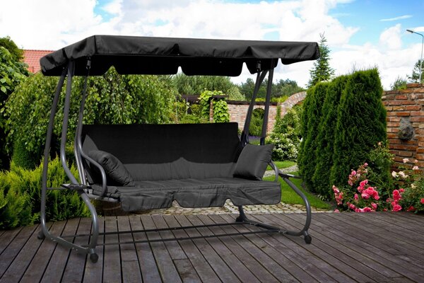 Zahradní houpačka Modern Home G2025-B GREY 100x160 cm šedá