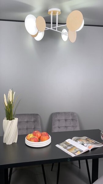 Stropní svítidlo ZITA 4 – bílé, 4× E27, šířka 86 cm