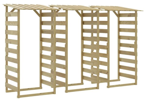 Pergoly se střechou 3 ks 100x90x200 cm impregnovaná borovice 3096649