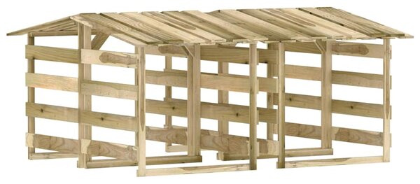 Pergoly se střechou 4 ks 100x90x100 cm impregnovaná borovice 3096646