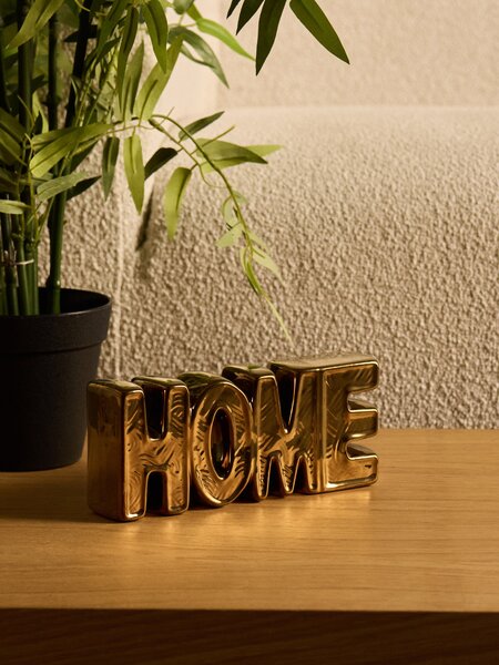 Sinsay - Stojící dekorace ve tvaru nápisu home - zlatá