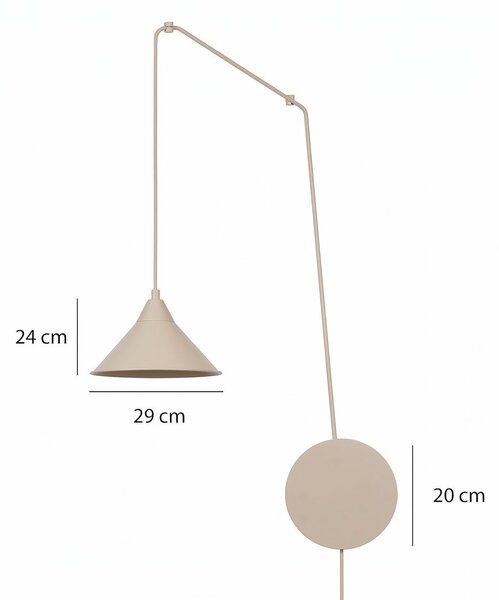 Závěsné svítidlo ABRAMO 1 – moka, 1× E27, šířka 29 cm