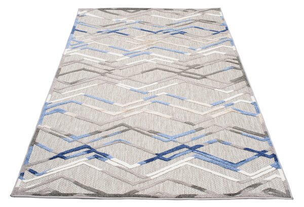 Makro Abra Moderní kusový koberec AVENTURA ED02A šedý modrý Rozměr: 80x150 cm