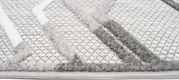 Makro Abra Moderní kusový koberec AVENTURA ED02A šedý modrý Rozměr: 80x150 cm