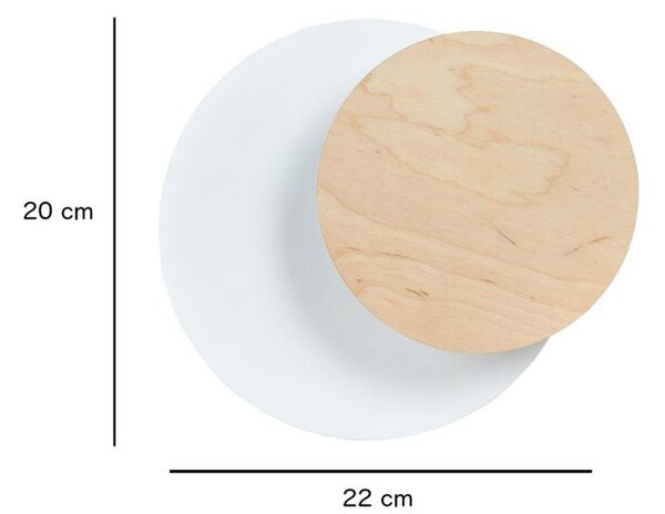 Nástěnné svítidlo CIRCLE 1A – bílé, 1× G9, šířka 22 cm