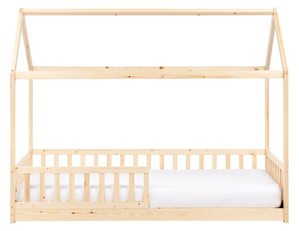 Dětská postel Domek Borovicové dřevo COSSAYE 90 x 200 cm Světle hnědá
