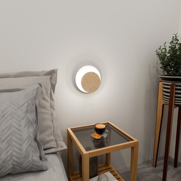 Nástěnné svítidlo CIRCLE 1A – bílé, 1× G9, šířka 22 cm
