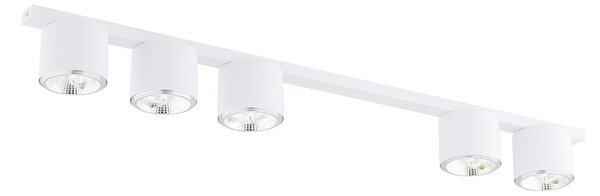 Stropní svítidlo NANO 5 – bílé, 5× GU10 AR111, šířka 116 cm