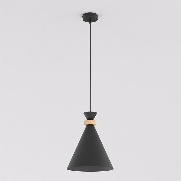 Závěsné svítidlo ZERO 1 – černé, 1× E27, šířka 23 cm