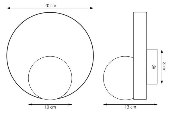 Nástěnné svítidlo KIDO K1 – celobílé, sklo, 1× G9, šířka 20 cm