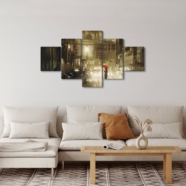 Obraz - Žena za deštivé noci (125x70 cm)