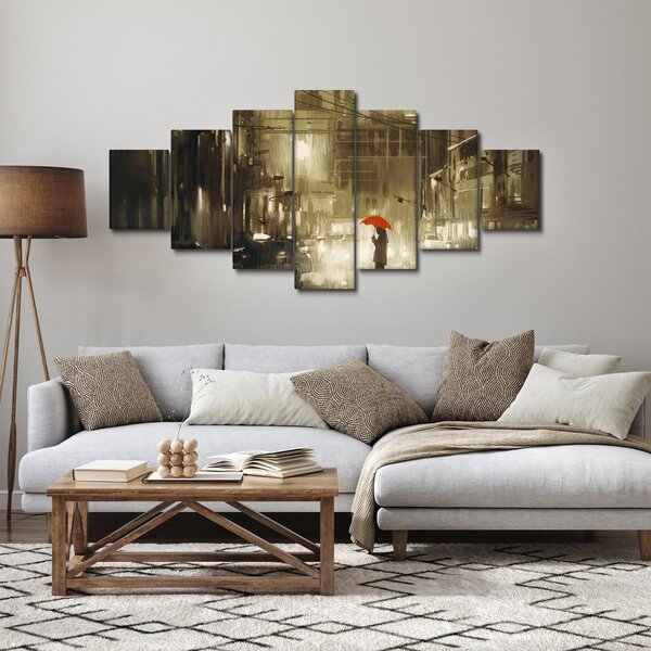 Obraz - Žena za deštivé noci (210x100 cm)