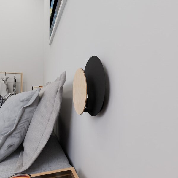 Nástěnné svítidlo CIRCLE 1A – černé, 1× G9, šířka 22 cm