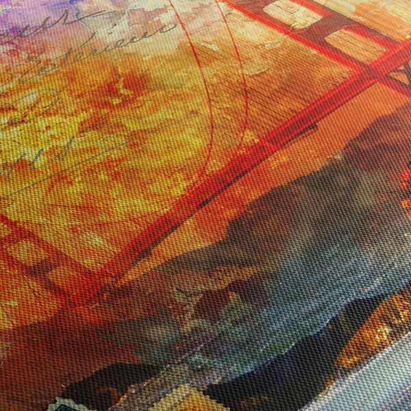 Obraz - Golden Gate, San Francisco, Kalifornie (170x50 cm)