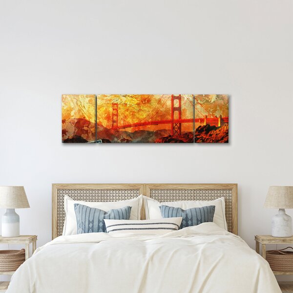 Obraz - Golden Gate, San Francisco, Kalifornie (170x50 cm)