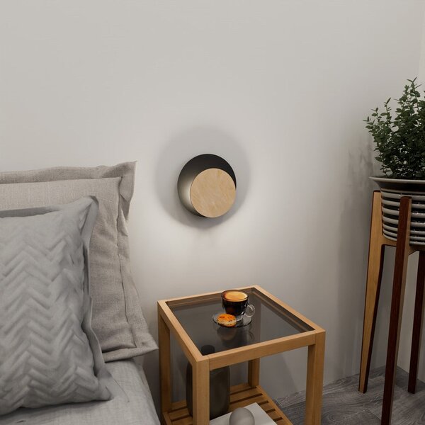 Nástěnné svítidlo CIRCLE 1A – černé, 1× G9, šířka 22 cm
