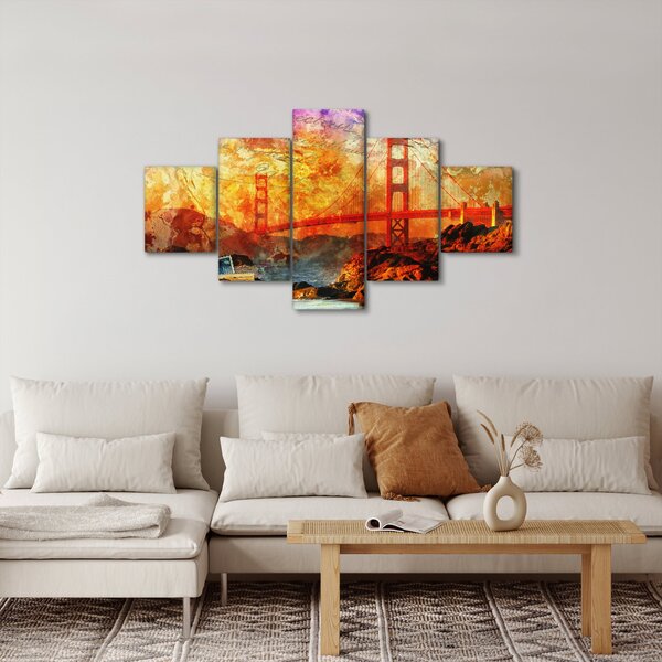 Obraz - Golden Gate, San Francisco, Kalifornie (125x70 cm)