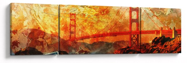 Obraz - Golden Gate, San Francisco, Kalifornie (170x50 cm)