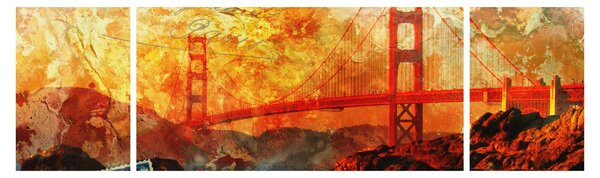 Obraz - Golden Gate, San Francisco, Kalifornie (170x50 cm)